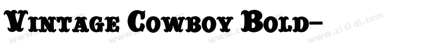 Vintage Cowboy Bold字体转换